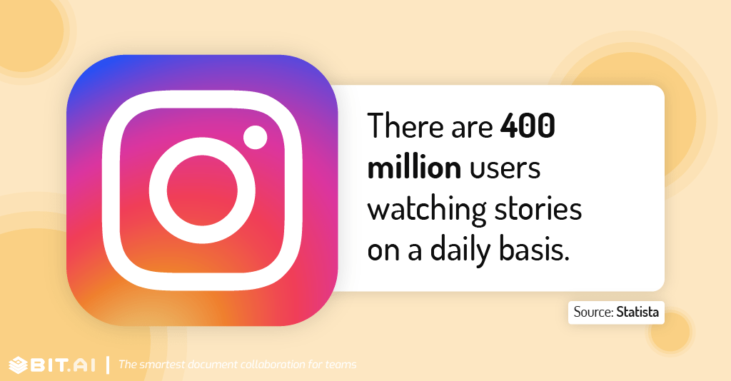 Instagram statistic illustration related to watching stories 
