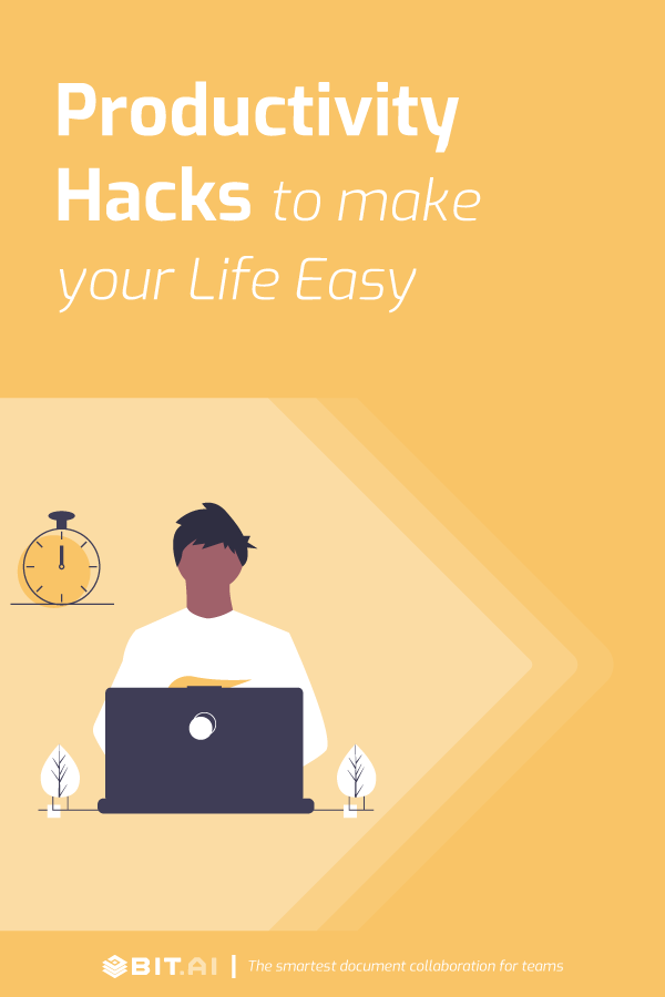 Productivity hacks to make your life easy - Pinterest image