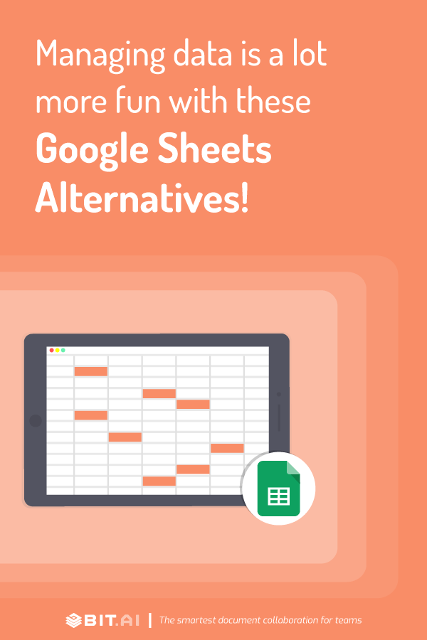 Best google sheets alternatives - pinterest