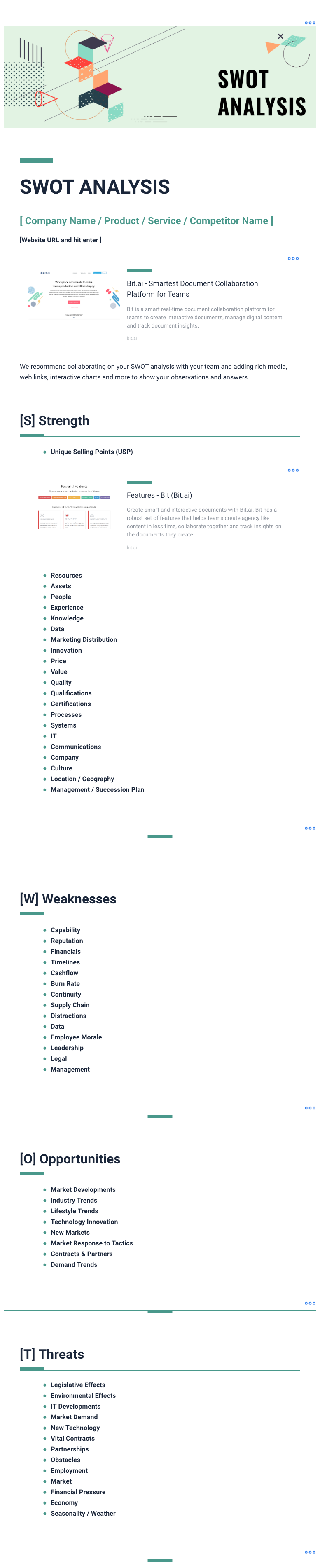 SWOT Analysis Template