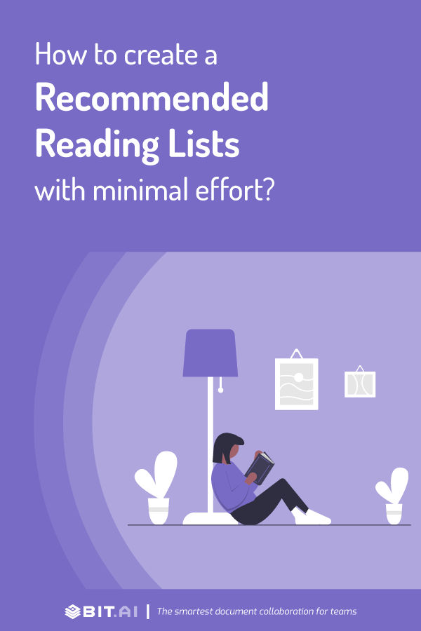 How to create a recommended reading document - pinterest