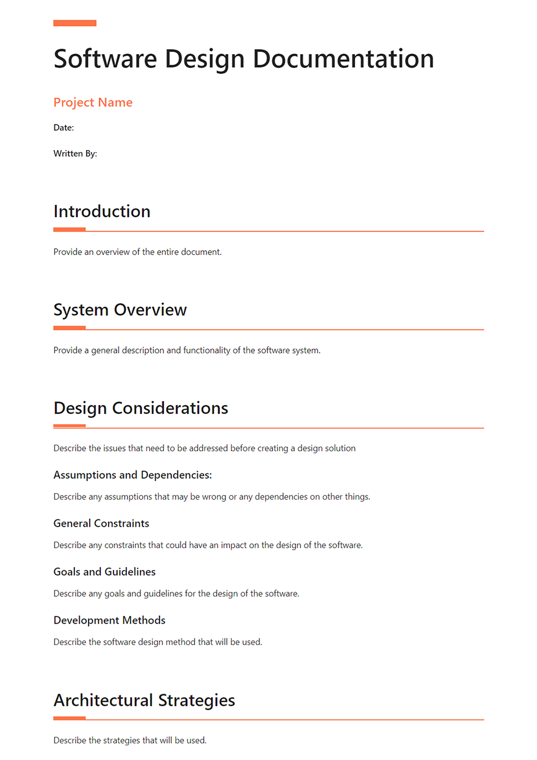 Software Design Document What Is It How To Create It Template Included