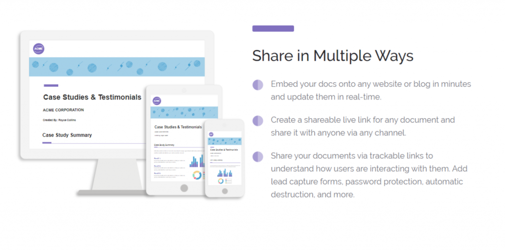 Share your documents in multiple ways with the help of bit.ai