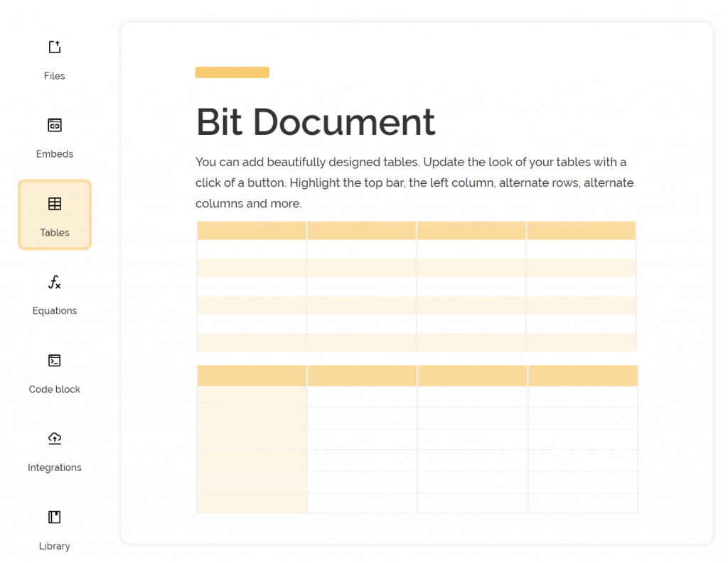 Bit.ai's robust editing features