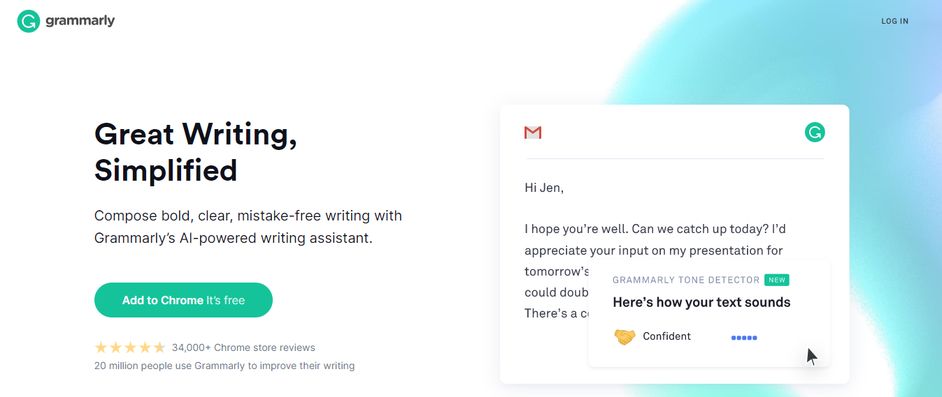 Grammarly: App for writing a book