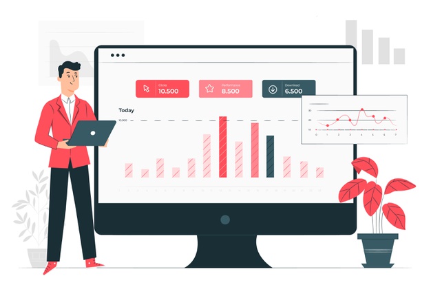 Analyst measuring kpis