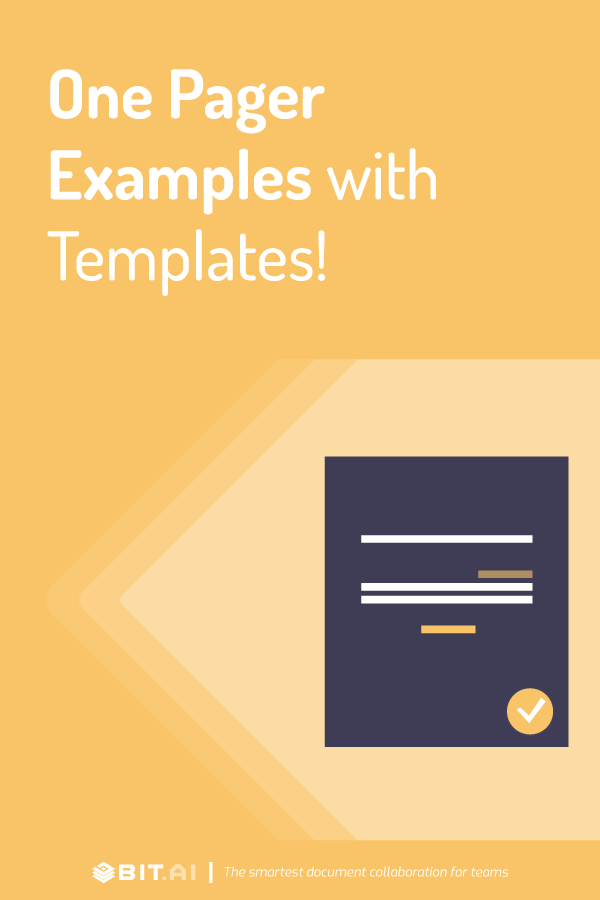One Pager Examples with Templates! Bit Blog