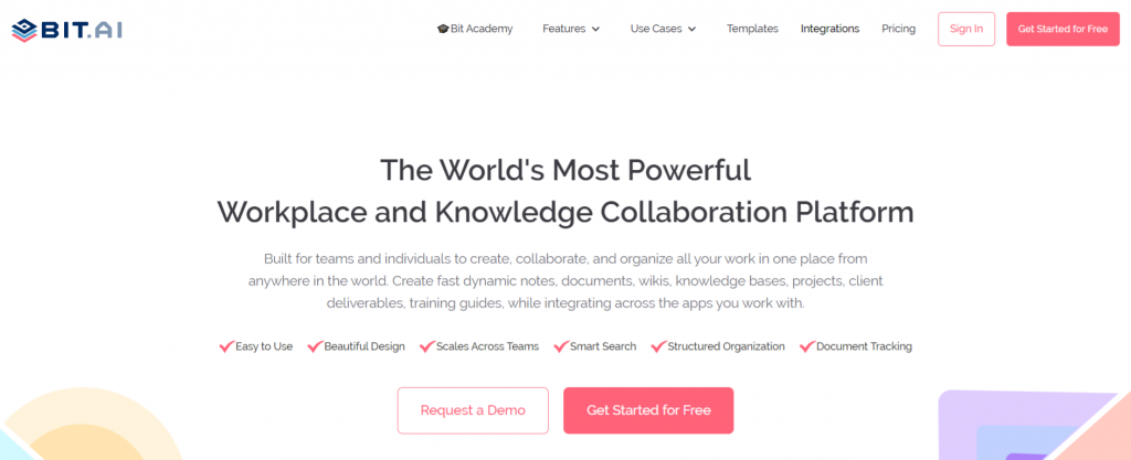 Bit.ai: Software documentation tool