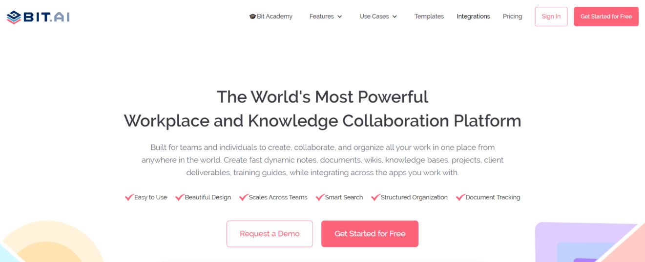 Bit.ai: Tool for creating meeting plan