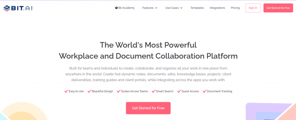 Bit.ai: Workplace collaboration tool