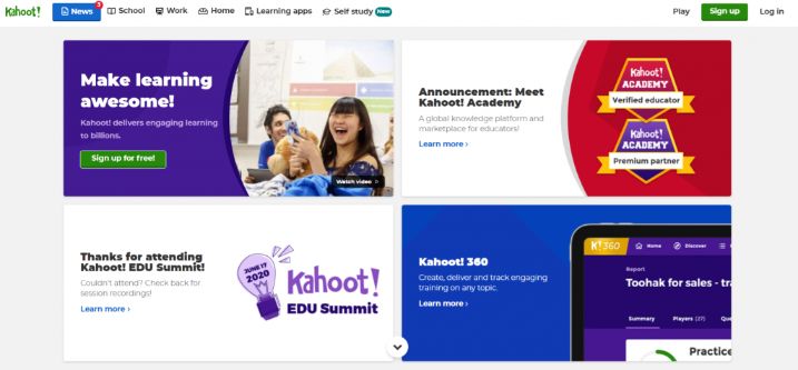 Kahoot: Homeschooling app and tool