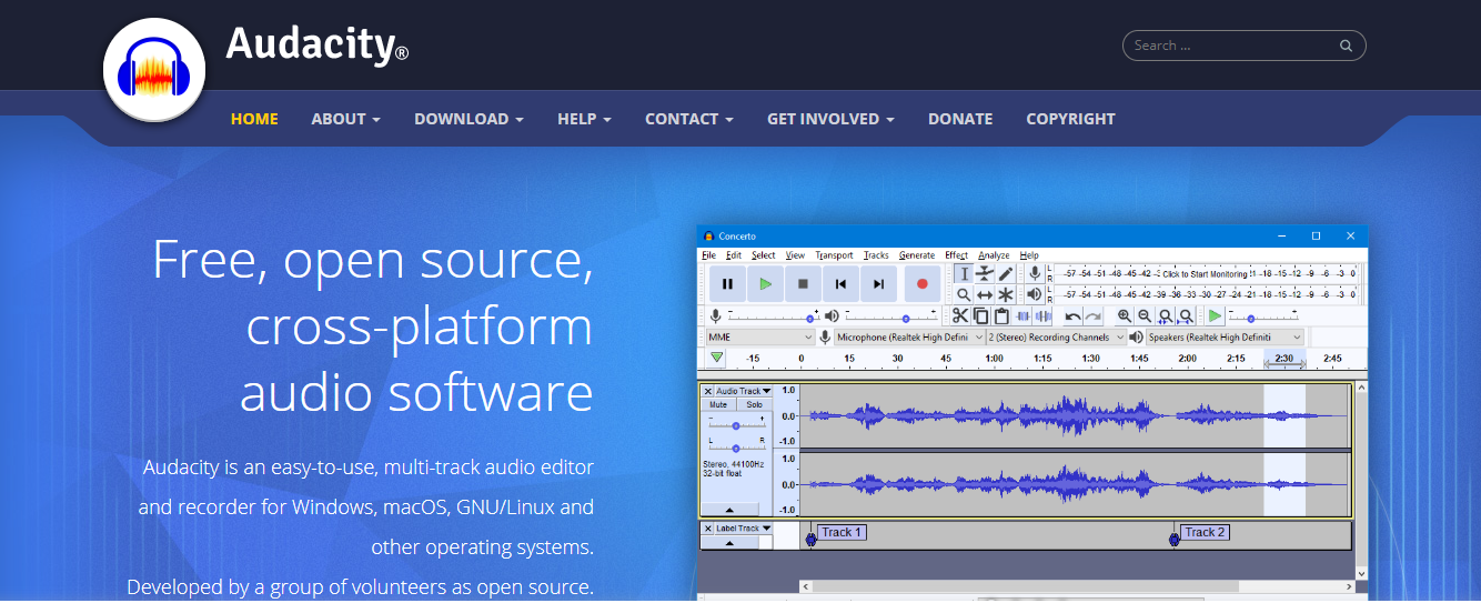 Audacity: Content creation software