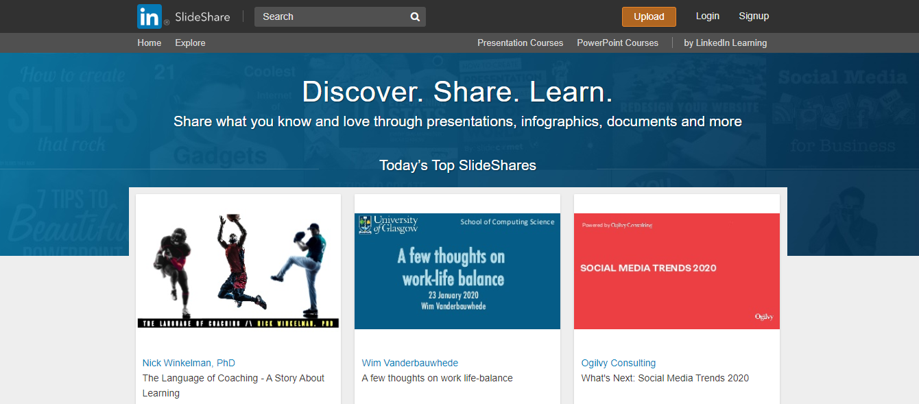 Slideshare: Content creation software