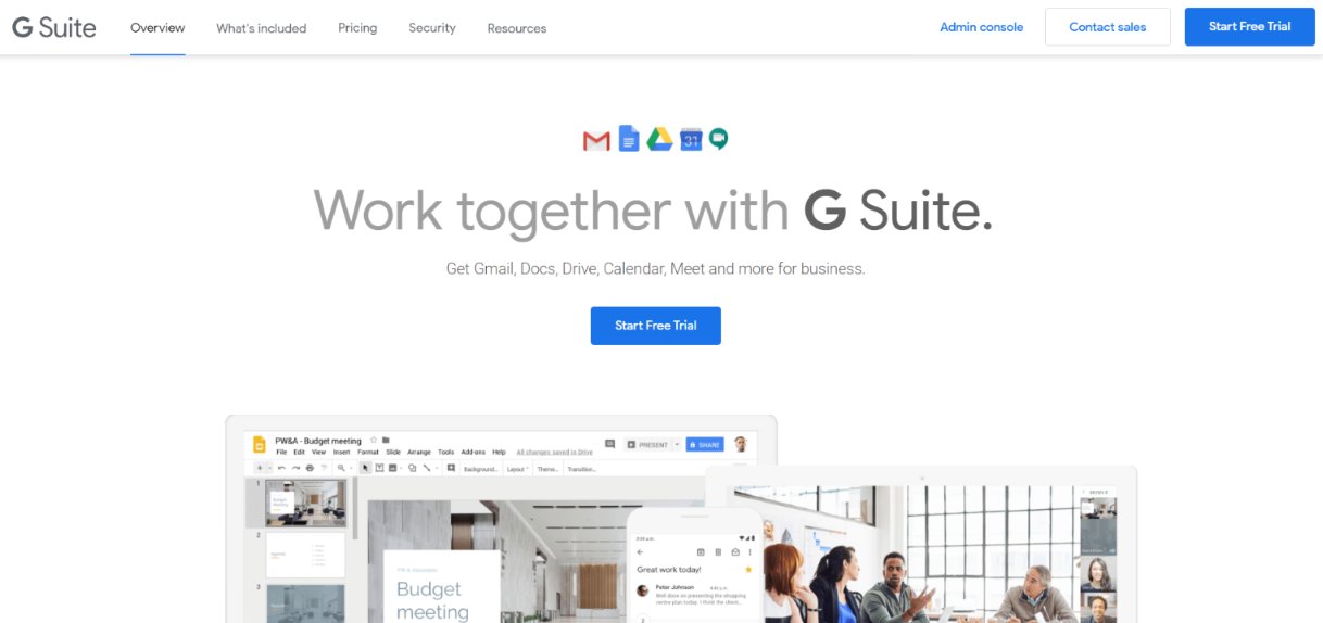 Google suite: Team management software