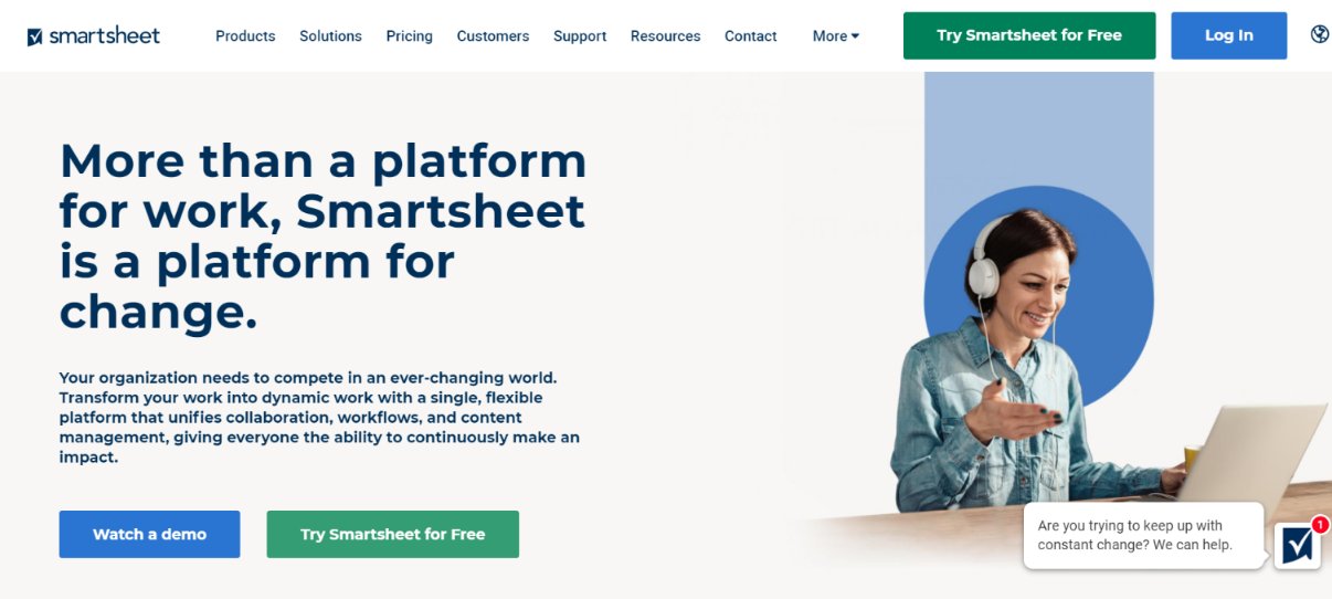 Smartsheet: Team management software