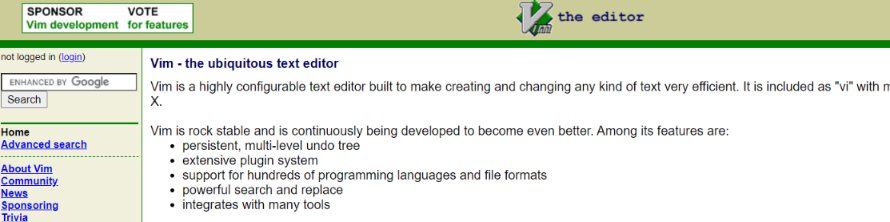 Vim: Code editor