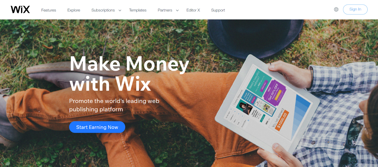 Wix affiliate program