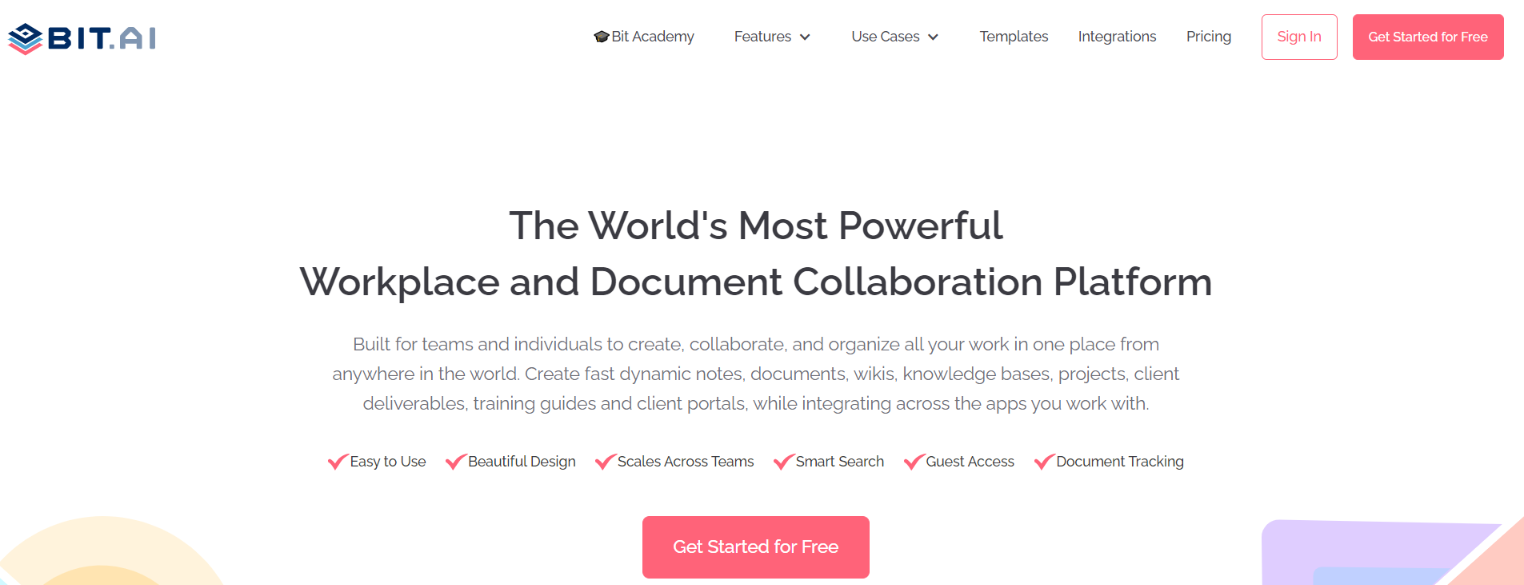 Bit.ai: Document collaboration tool