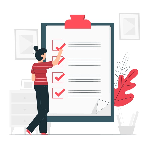 An employee creating a sop checklist