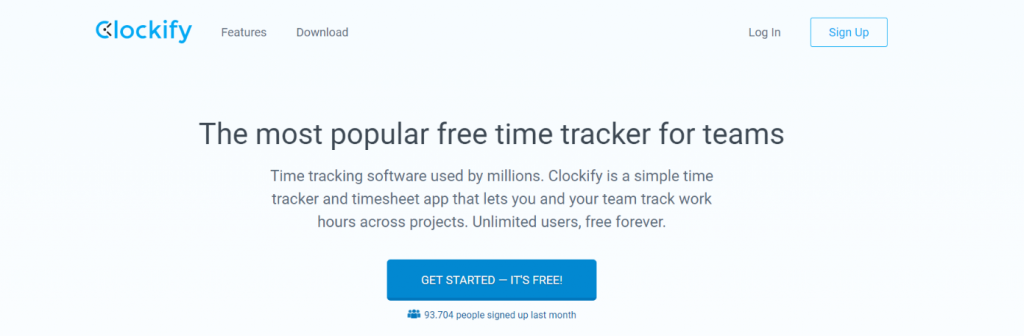 Clockify: Time tracking software and tool