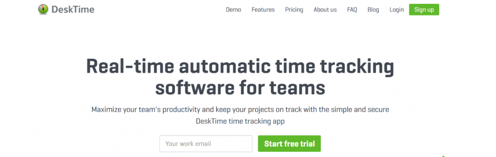 desktime time tracking software