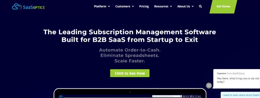 Saasoptics: Online Subscription Billing Software Platform