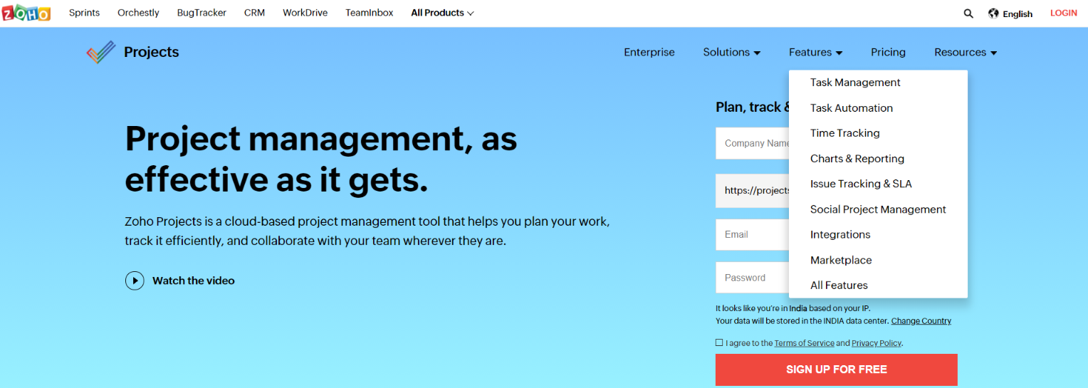 Zoho projects: Airtable alternative and competitor