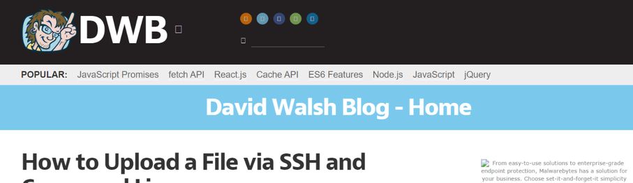 David Walsh Blog: Programming blog and website