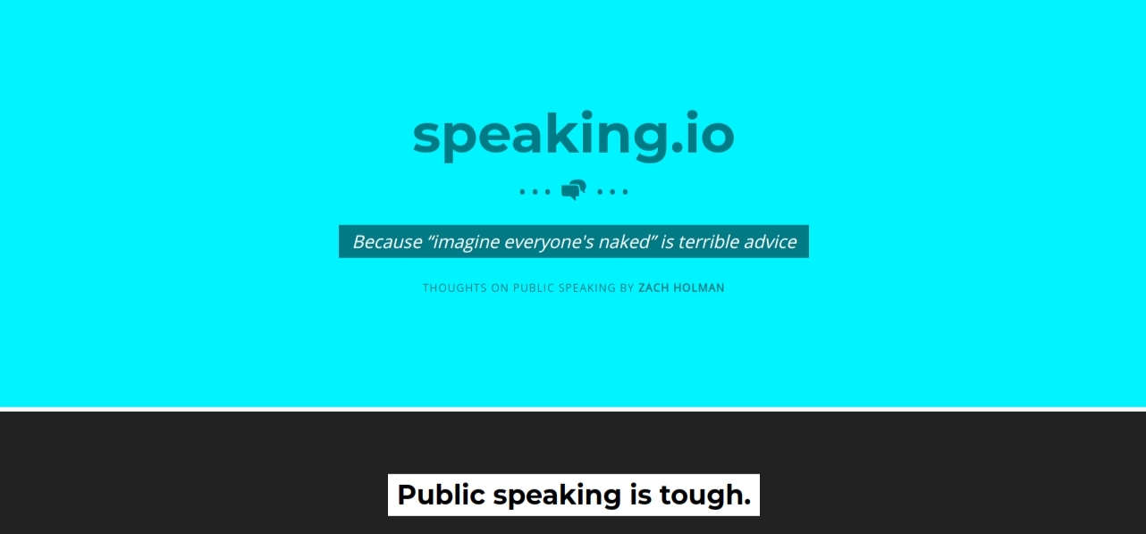 Speaking.io: Presentation blog and website