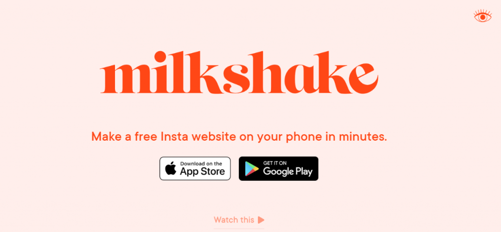 Milkshake: Link in bio tool