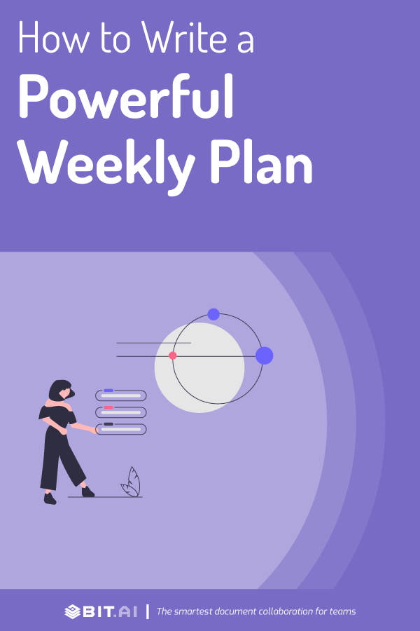 Weekly plan - Pinterest