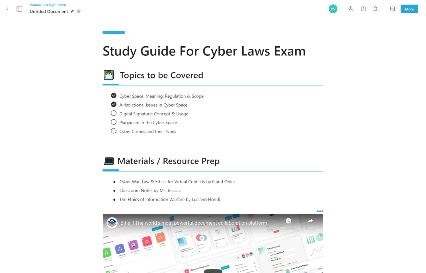 create your own study guide assignment