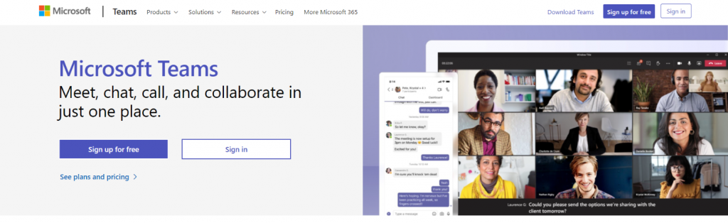 Microsoft teams: Online meeting app and software