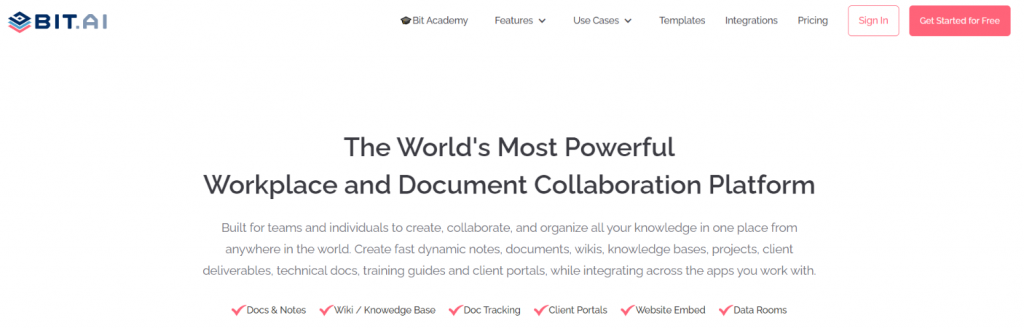 Bit.ai: Tool for creating documents