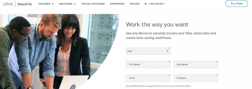 Citrix Sharefile: Virtual data room provider