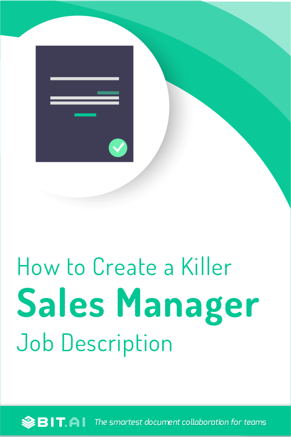 Sales manager job description - Pinterest