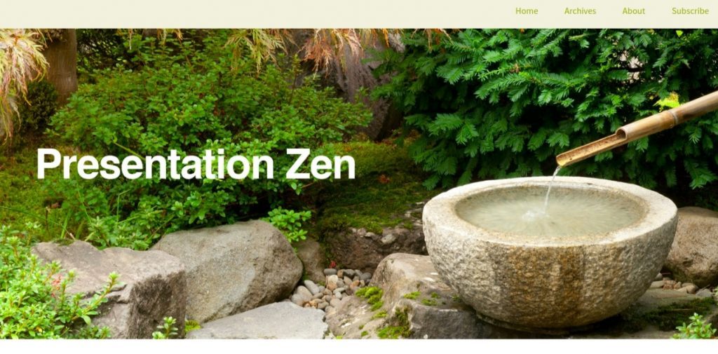 Presentation zen: Presentation blog and website