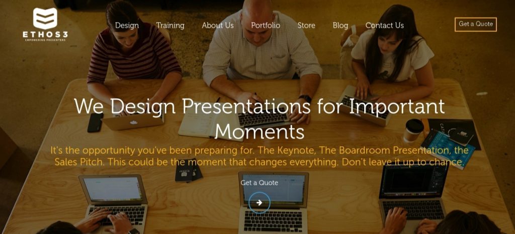 Ethos3: Presentation blog and website