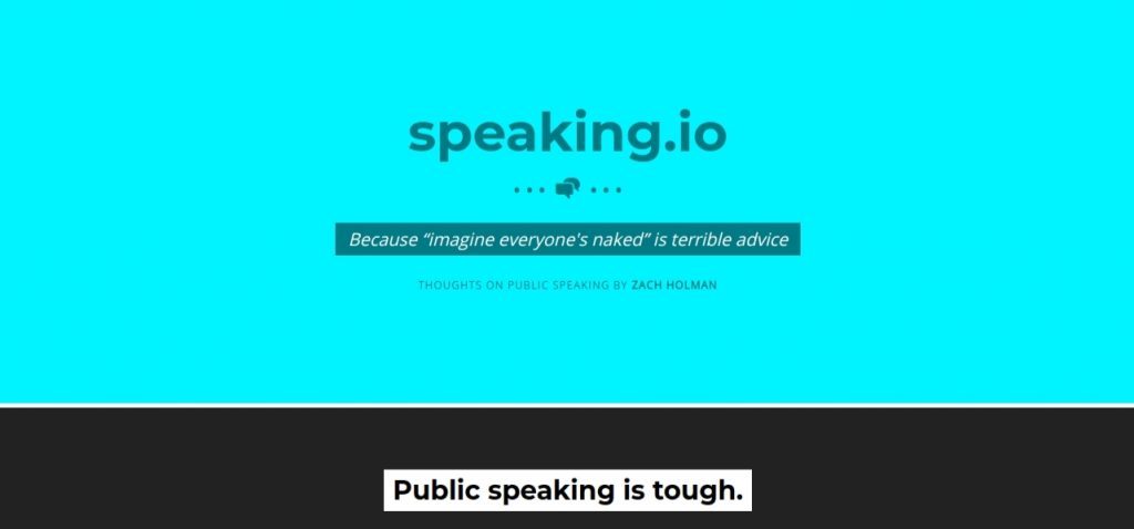 Speaking.io: Presentation blog and website