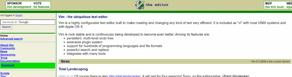 Vim: Text editor 