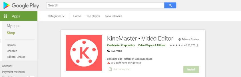 Kinemaster: Video editing app