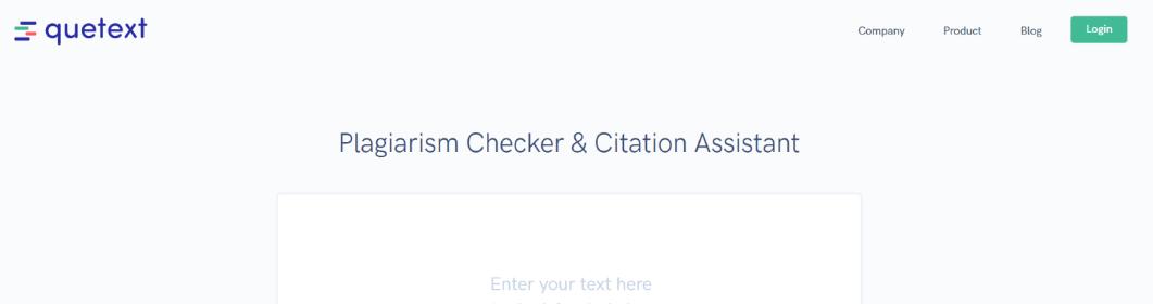 Quetext: Plagiarism checker