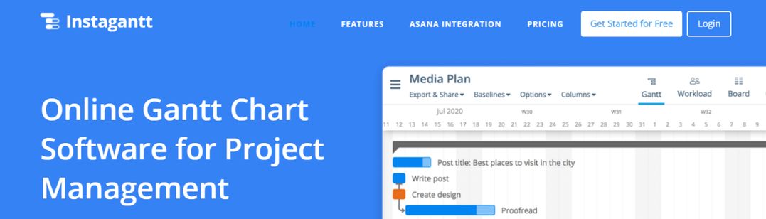 Instagantt: Gantt Chart Software