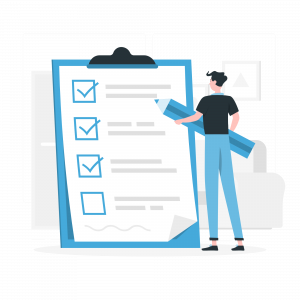 An Employee creating a onboarding checklist of his company
