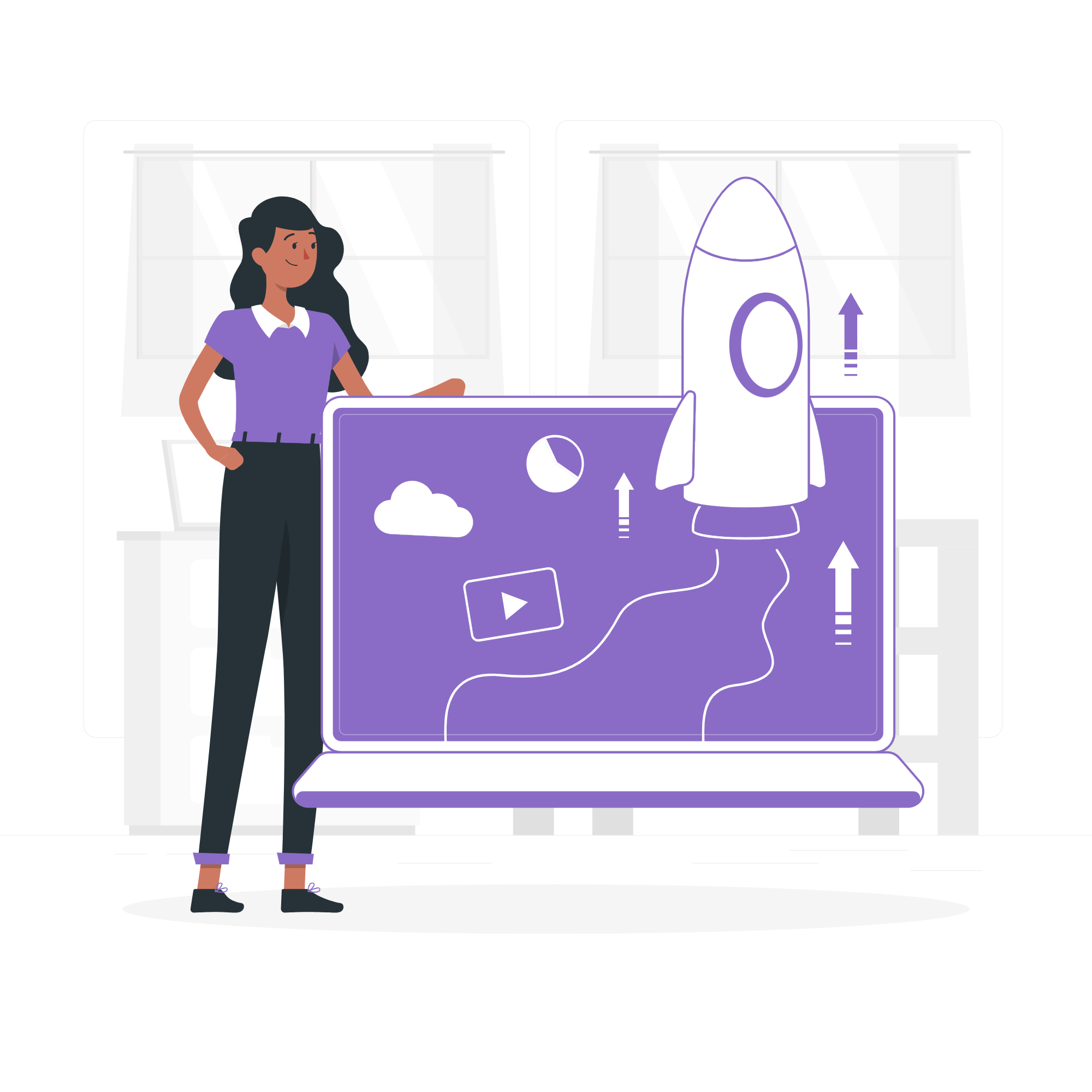 a girl measuring the growth to create marketing breif