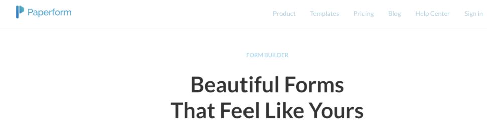 Paperform: Form builder software