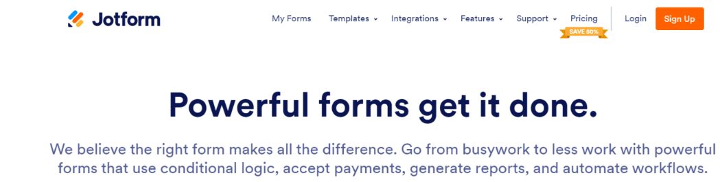 Jotform: Form builder software