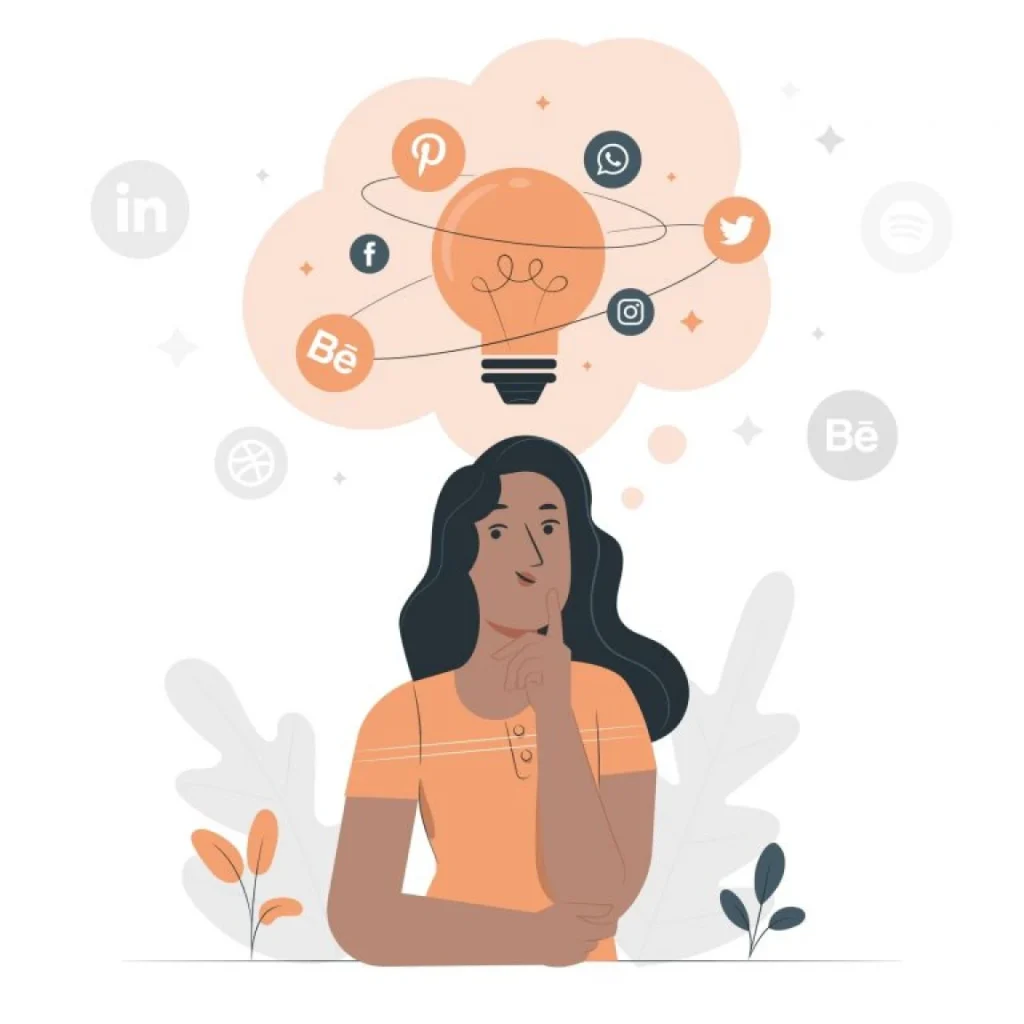 a lady creating vision statement