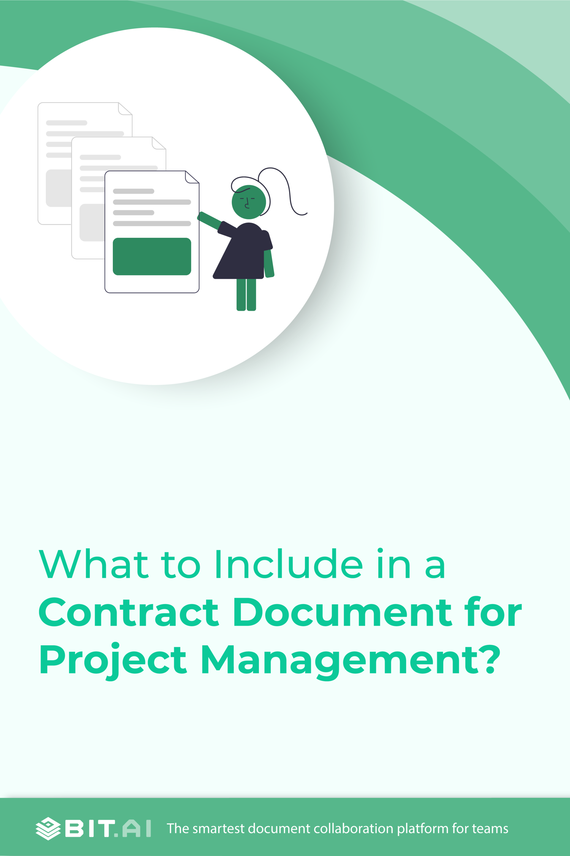 Contract document in project management pinterest banner