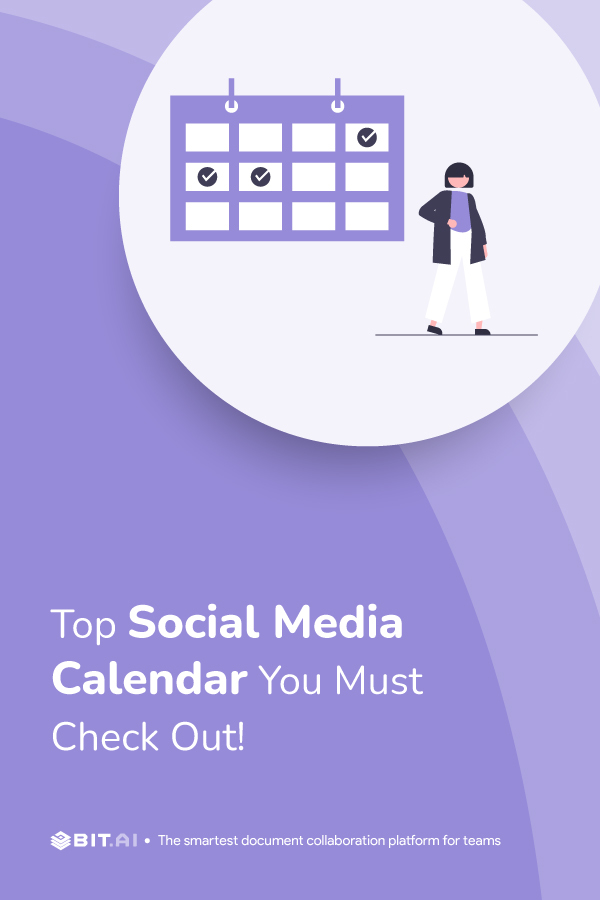 Social Media Calendar Pinterest Banner
